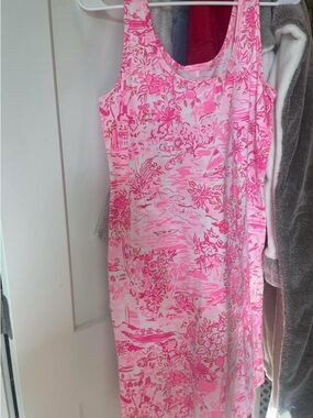 Lilly Pulitzer Pink & White Printed Tank Dress